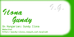 ilona gundy business card